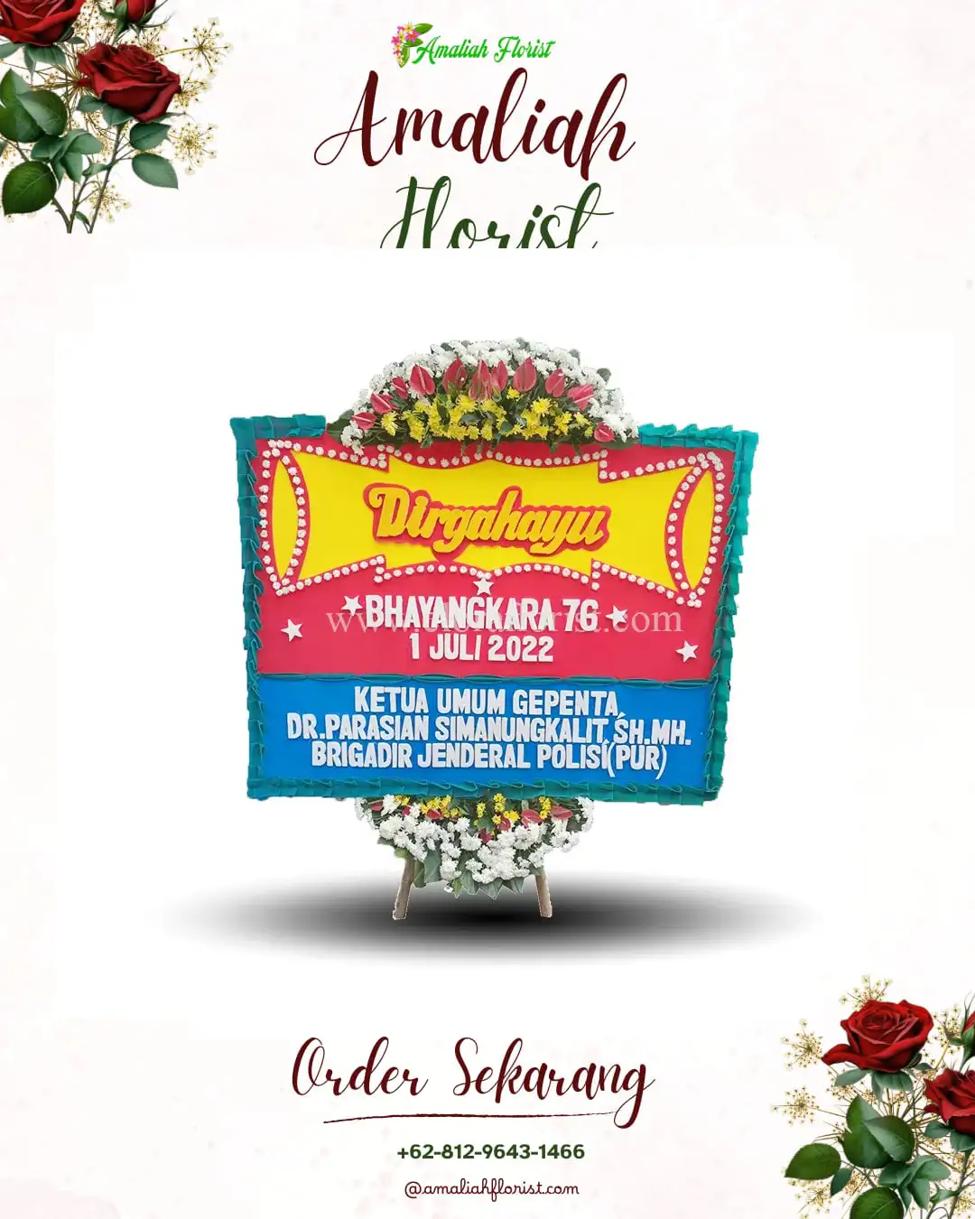 Papan Bunga HUT Ulang Tahun Kalierang